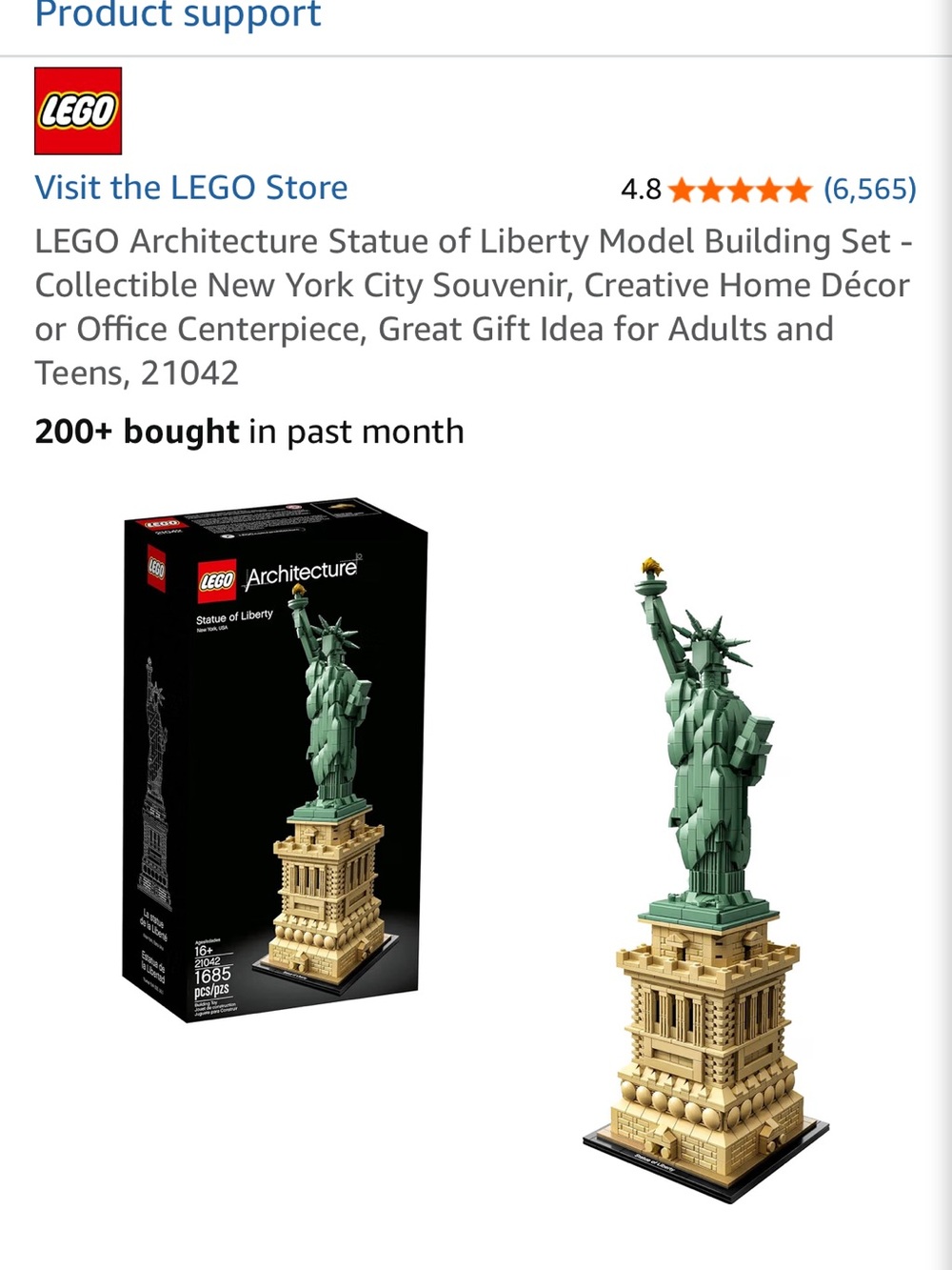 Lego Architecture Statue of Liberty Model Building Set